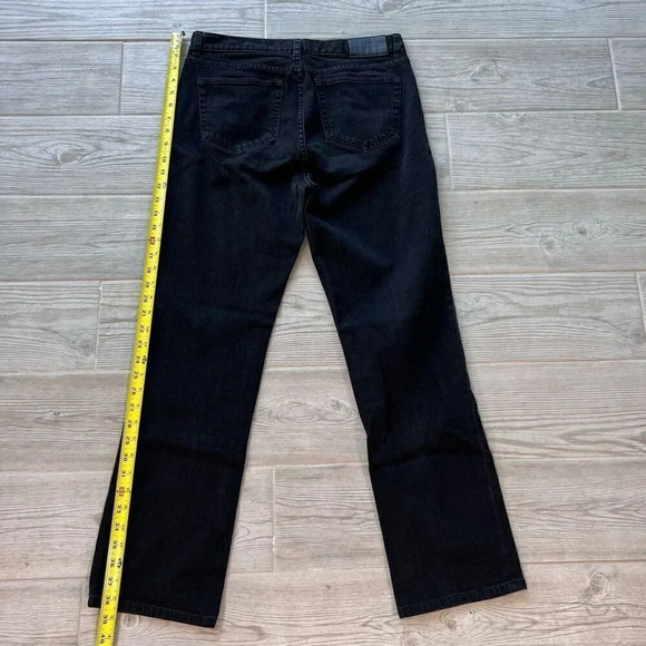 Lauren Jeans Co. Women's Black Denim Five Pocket Classic Straight Jeans Size 6 - Picture 6 of 8